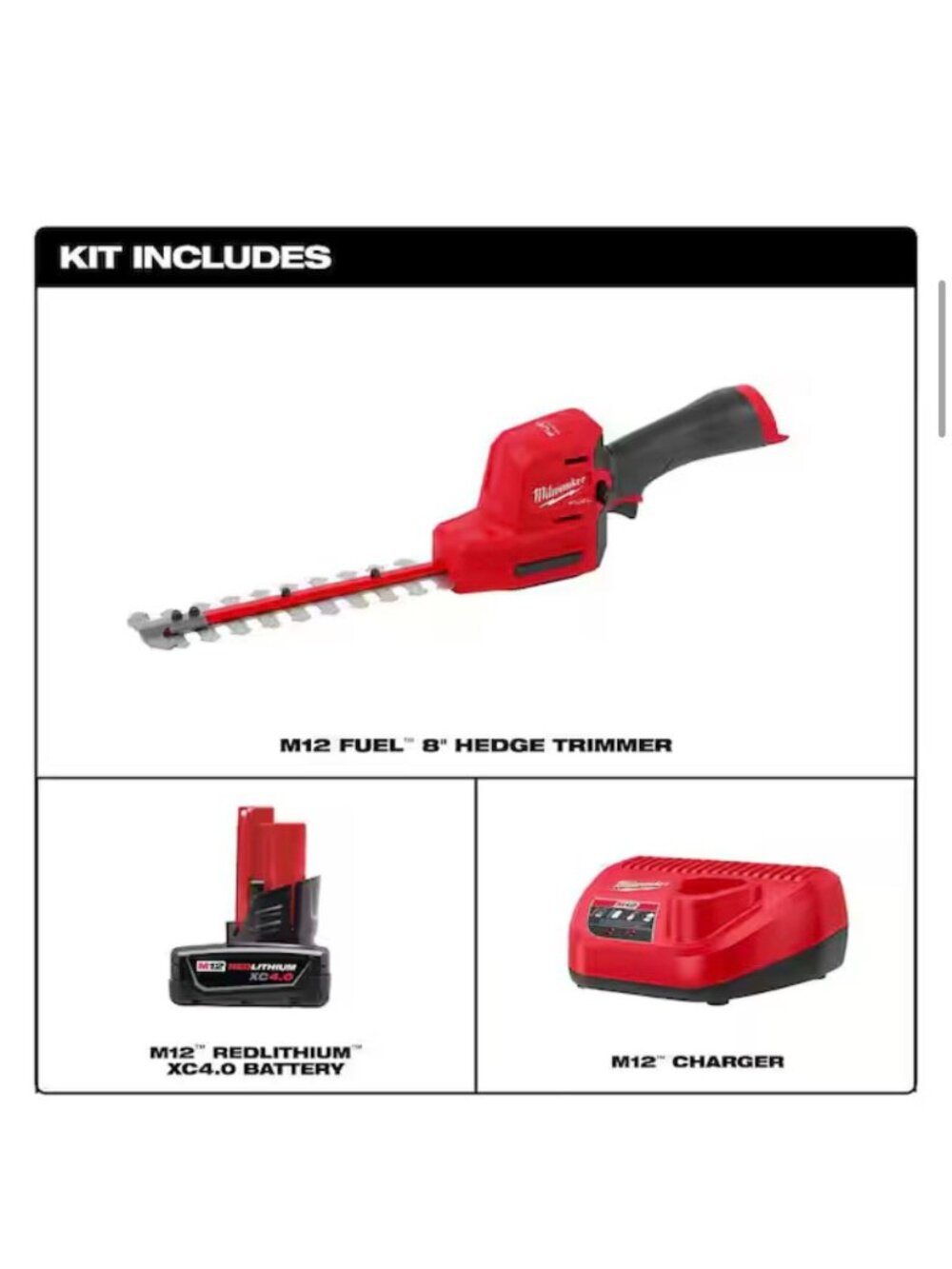 Milwaukee 8" Hedge Trimmer kit (2533-21 - Picture 9 of 10